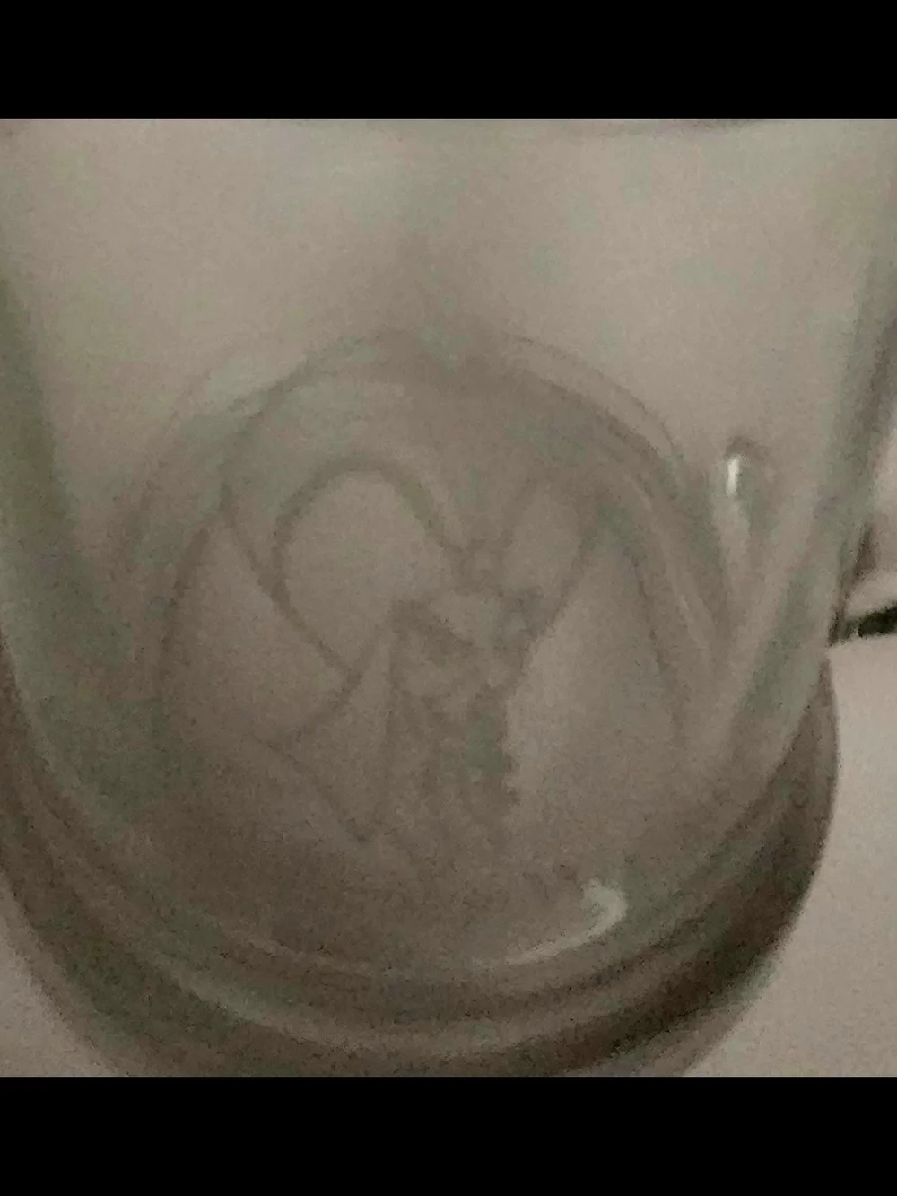 Disney Clear Glass Mug with Villians Jafar On Front/Mike On Back Etching